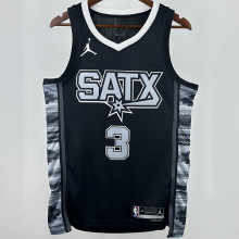 2023/24 Spurs PAUL  #3  Black  NBA Jerseys