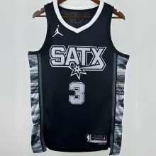 2023/24 Spurs PAUL  #3  Black  NBA Jerseys