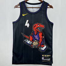 2025 Timberwolves BARNES #4 Black  NBA Jerseys 热压