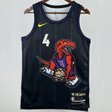 2025 Timberwolves BARNES #4 Black  NBA Jerseys 热压