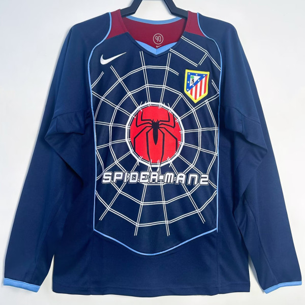 2004/05 ATM SPIDER-MAN2 Away Black Retro Long Sleeve Soccer Jersey