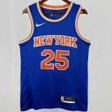 2025 NY Knicks BRIDGES  #25 Blue City Edition NBA Jerseys