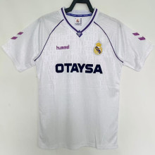 1990/92 RM White Home Retro Soccer Jersey