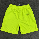 2025 NK Fluorescent Green Embroidered Multicolor Logo Casual Short Pants  CN02萤光绿