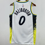 2025 Pacers HALIBURTON #0 White City Edition NBA Jerseys