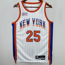 2025 NY Knicks BRIDGES #25  White City Edition NBA Jerseys