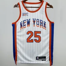 2025 NY Knicks BRIDGES #25  White City Edition NBA Jerseys