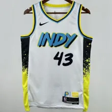 2025 Pacers SIAKAM #43 White City Edition NBA Jerseys