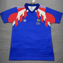 1990/91 France Home Blue Retro Soccer Jersey