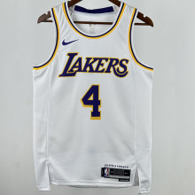 2025 Lakers KNECHT#4 White NBA Jerseys