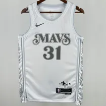 2025 Mavericks THOMPSON #31 White NBA Jerseys
