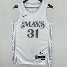 2025 Mavericks THOMPSON #31 White NBA Jerseys