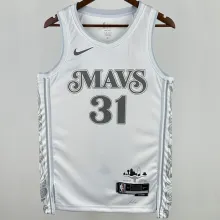 2025 Mavericks THOMPSON #31 White NBA Jerseys