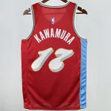 2025 Grizzlies KAWAMURA #17 Red City Edition NBA Jerseys Hot Pressed
