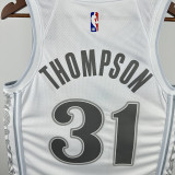 2025 Mavericks THOMPSON #31 White NBA Jerseys