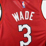 2025 Miami Heat WADE #3 Red City Edition NBA Jerseys 热压