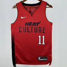 2025 Miami Heat JAQUEZ JR. #11 Red City Edition NBA Jerseys 热压
