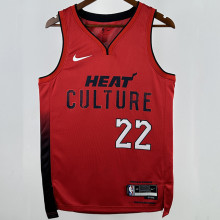 2025 Miami Heat BUTLER #22  Red City Edition NBA Jerseys 热压