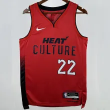 2025 Miami Heat BUTLER #22  Red City Edition NBA Jerseys 热压