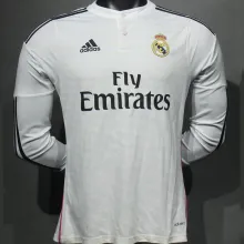 2014/15 RM Home White Retro Player Version Long Sleeve Jersey 球员版