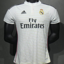 2014/15 RM Home White Retro Player Version Soccer Jersey 球员版