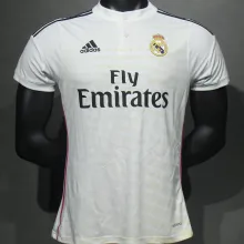 2014/15 RM Home White Retro Player Version Soccer Jersey 球员版