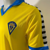 1983/84 Cadiz Home Yellow Retro Soccer Jersey