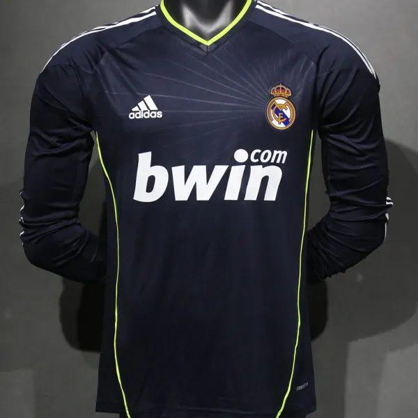 2010/11 RM Away Black Retro Long Sleeve Player Version Jersey 球员版