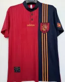 1996 Spain Home Red Retro Soccer Jersey