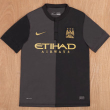 2013/14 Man City Away Black Retro Soccer Jersey