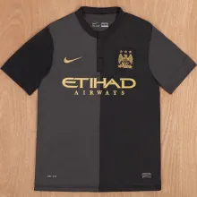 2013/14 Man City Away Black Retro Soccer Jersey