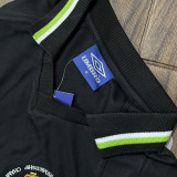 1998/99 M Utd Away Black UCL Version  Long Sleeve Retro Jersey