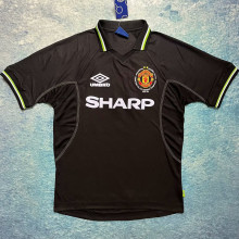 1998/99 M Utd Away Black UCL Version Retro Jersey