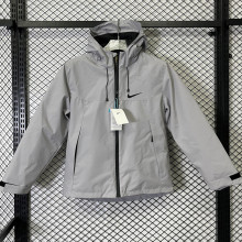 2025 NK Cotton Thickened Warm Grey Outdoor Jacket #A801加棉冲锋衣