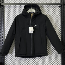 2025 NK Cotton Thickened Warm Black Outdoor Jacket #A801加棉冲锋衣