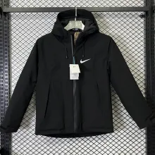 2025 NK Cotton Thickened Warm Black Outdoor Jacket #A801加棉冲锋衣