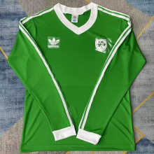 1986 Ireland Home Green Retro Long Sleeve Soccer Jersey