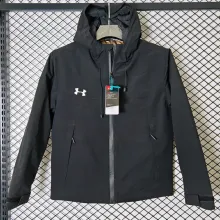 2025 UA Cotton Thickened Warm Black Outdoor Jacket  #A803加棉冲锋衣