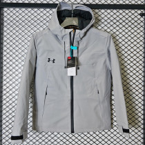 2025 UA Cotton Thickened Warm Grey Outdoor Jacket #A803加棉冲锋衣
