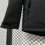 2025 PSG Jordan Cotton Thickened Warm Black Outdoor Jacket #A805加棉冲锋衣