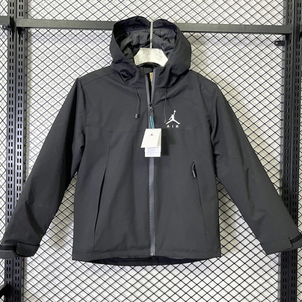 2025 Jordan Cotton Thickened Warm Black Outdoor Jacket #A800加棉冲锋衣