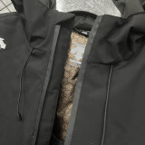 2025 DST Cotton Thickened Warm Black Outdoor Jacket #A802加棉冲锋衣