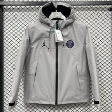 2025 PSG Jordan Cotton Thickened Warm Grey Outdoor Jacket #A805加棉冲锋衣