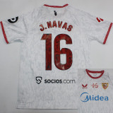 J. NAVAS # 16 Sevilla FC Home White Fans Soccer Jersey 2024/25 ★★  全广告 切图