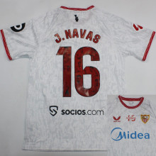 J. NAVAS # 16 Sevilla FC Home White Fans Soccer Jersey 2024/25 ★★  全广告 切图