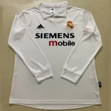 2002/03 RM Home White Retro Long Sleeve Soccer Jersey