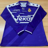 1994/96 RM Blue Away Retro Long Sleeve Soccer Jersey