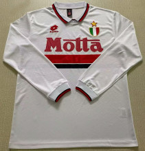 1992/94 AC Milan Away White Retro Long Sleeve Soccer Jersey
