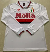 1992/94 AC Milan Away White Retro Long Sleeve Soccer Jersey