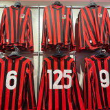 2025 AC Milan 1:1 Quality 125Th Anniversary Fans Soccer Jersey 纪念版 无钮扣